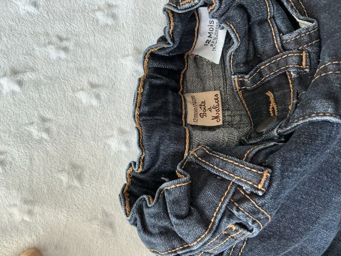jean slim bleu taille réglable 12 mois boite à malices - photo numéro 8
