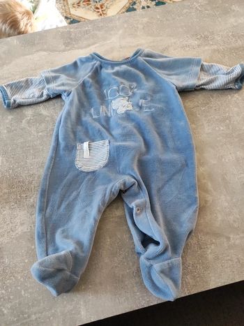 Pyjama bleu très épais 3 mois