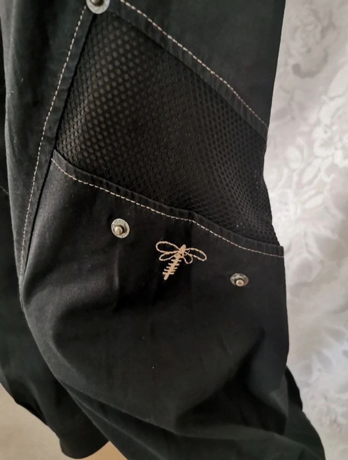 Pantacourt noir et beige (taupe)  T.36. La Mode Est À Vous - photo numéro 4