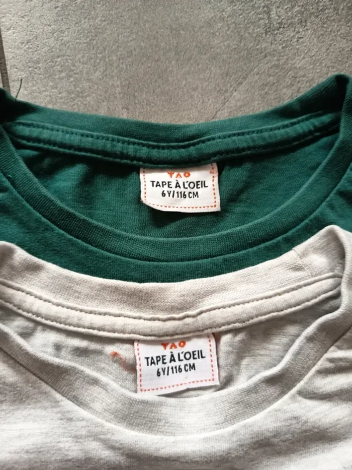 Lot de 2 tee shirt tape à l'oeil 6 ans - photo numéro 4