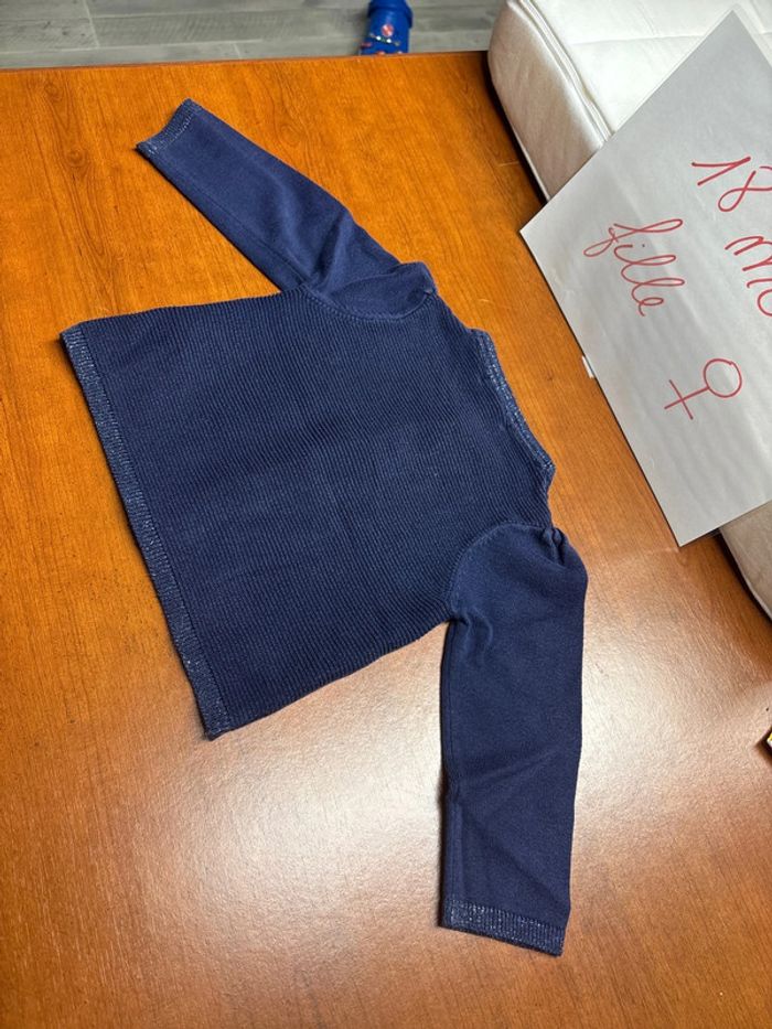 Gilet bleu avec paillettes - photo numéro 3