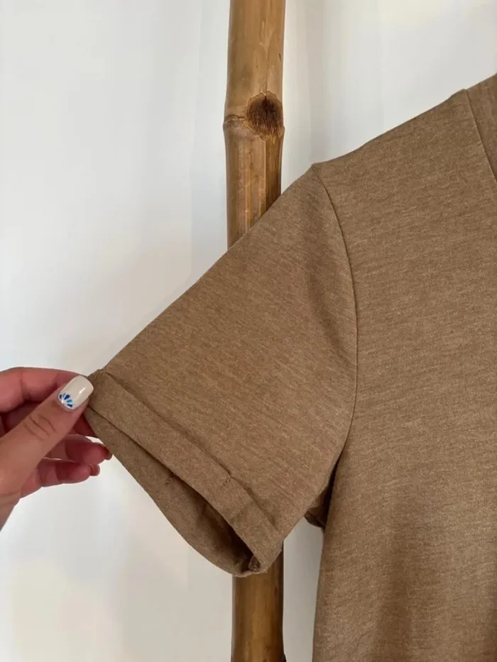 Robe t-shirt marron clair / beige JDY taille XS - photo numéro 6