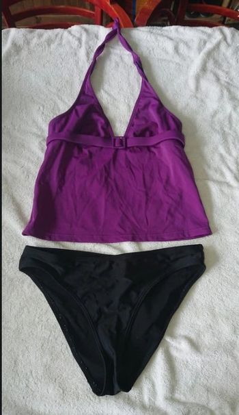 Maillot de bain 2 pièces tankini dépareillé t 38