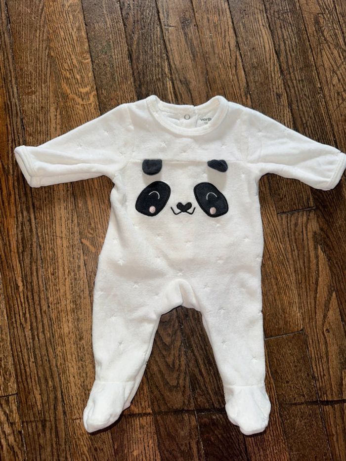 Pyjama velour vertbaudet Naissance 50 cm