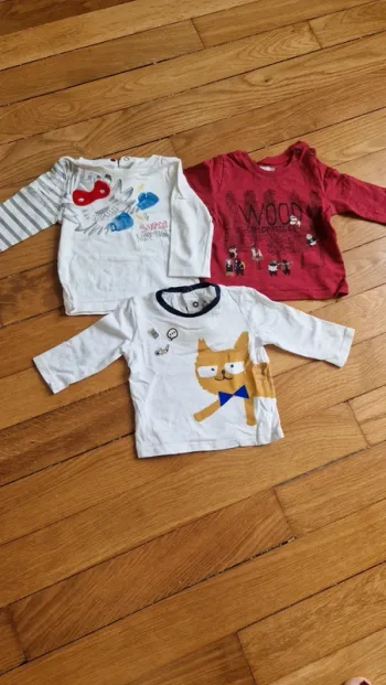 Lot de 3 T-shirts manches longues Catimini