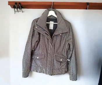 Veste de ski gris pailleté Roxy Silver
