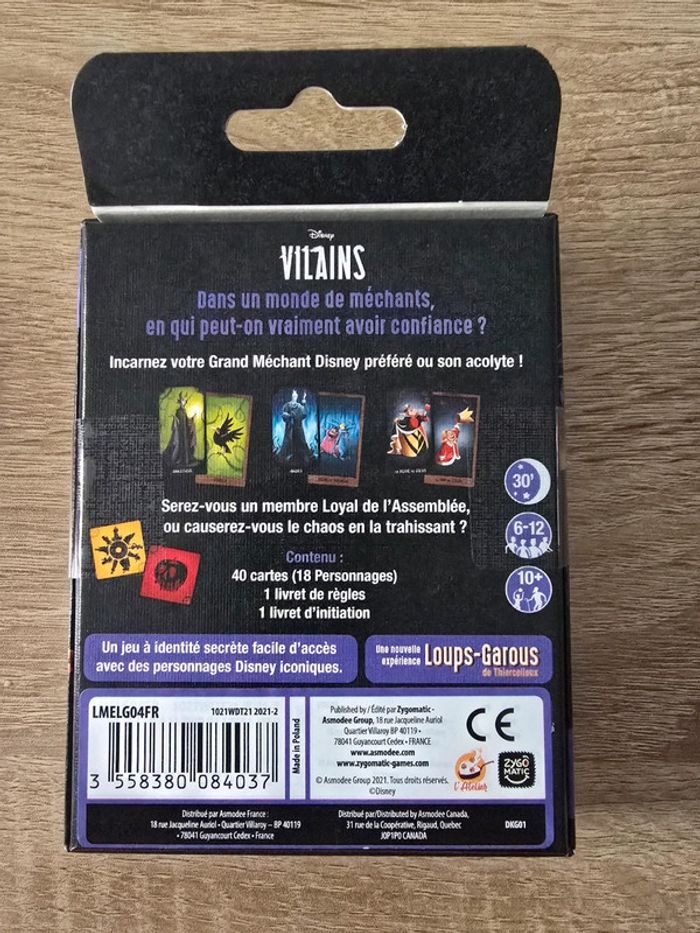 Jeu de cartes l'assemblée des vilains - Un jeu Loup Garou - Neuf - photo numéro 2