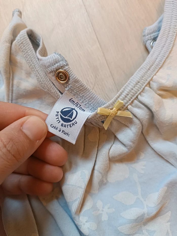 Lot X2 barboteuses Petit bateau 6 mois - photo numéro 2