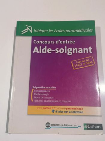 Concours d entée aide soignant 📗