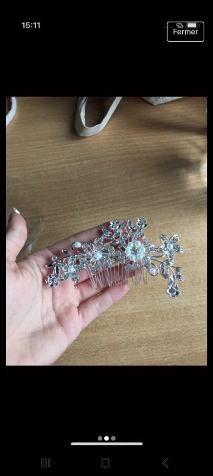Barrettes perles cheveux