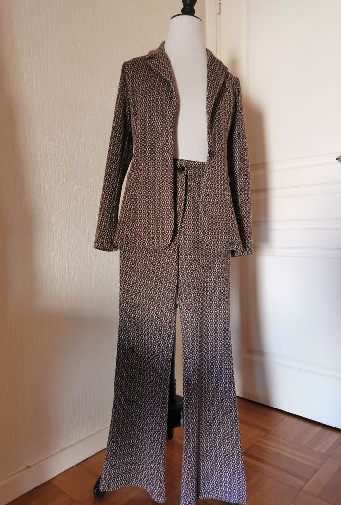 Ensemble imprimé marron et beige Atelier Jad T36