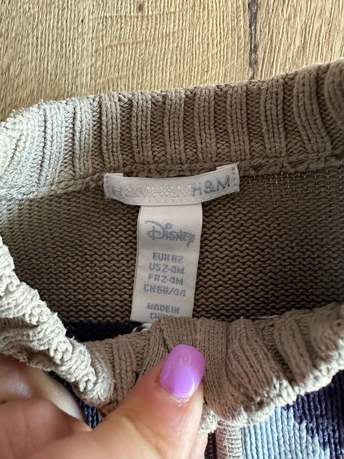 Gilet losange et Mickey Taille 62cm 2-4 mois - photo numéro 3