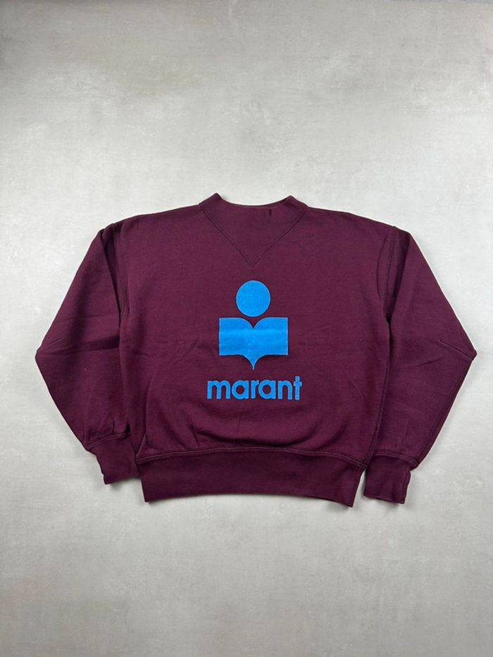 Crewneck Isabel Marant Bordeaux Logo Bleu Central Femme | S - photo numéro 2