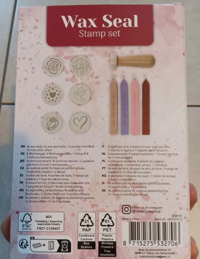 activités manuelles Set de tampons a la cire  neuf - photo numéro 2