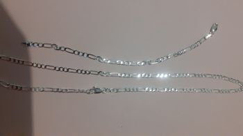 Parure homm e cheval alternée  triple   argent  925