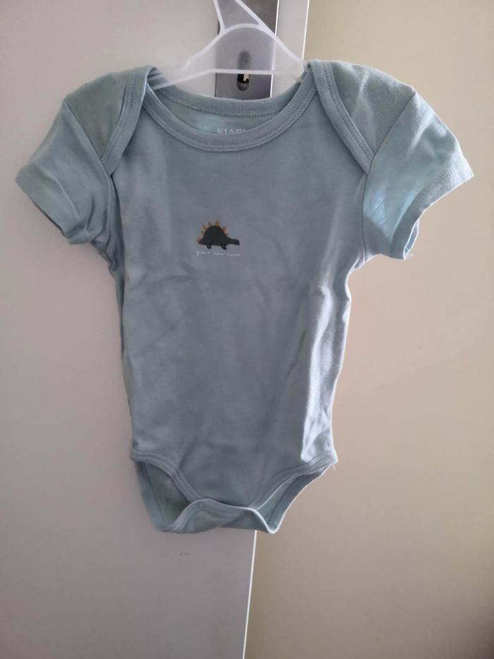 Lot de 3 bodies en coton (Dinosaure, Vert, Manches courtes) 12 mois (80 cm) Kiabi - photo numéro 2