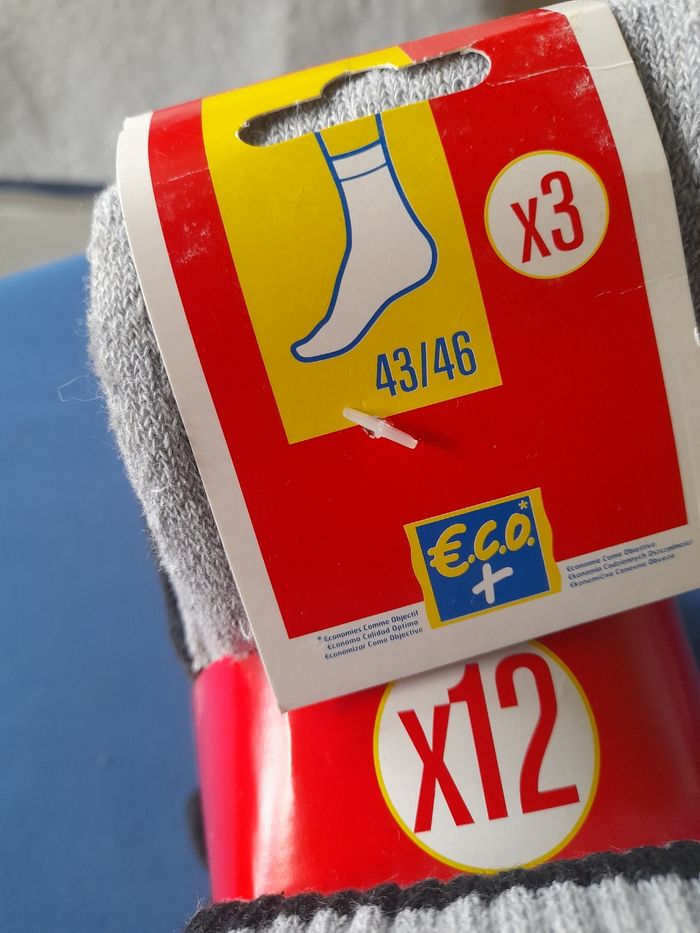 Lot de 12 paires de chaussettes, pointure 43-46 - photo numéro 2