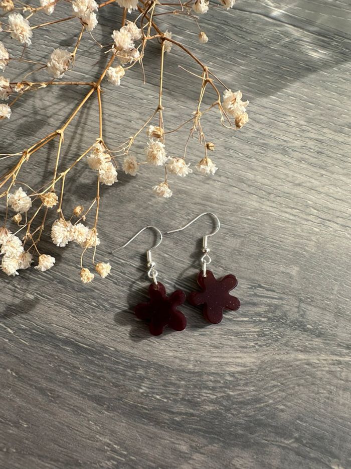 Boucles d'oreilles fleurs - photo numéro 2