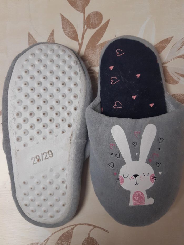 Pantoufles chaussons lapin pointure 28/29 - photo numéro 2
