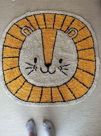 Tapis enfant lion 100% coton – bon état