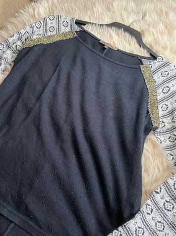 Pull léger noir et gris Kiabi Taille M / 38