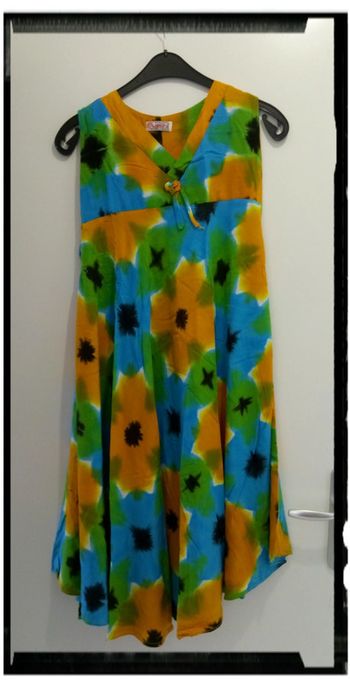 Robe trapèze multicolore Sakura Neuve