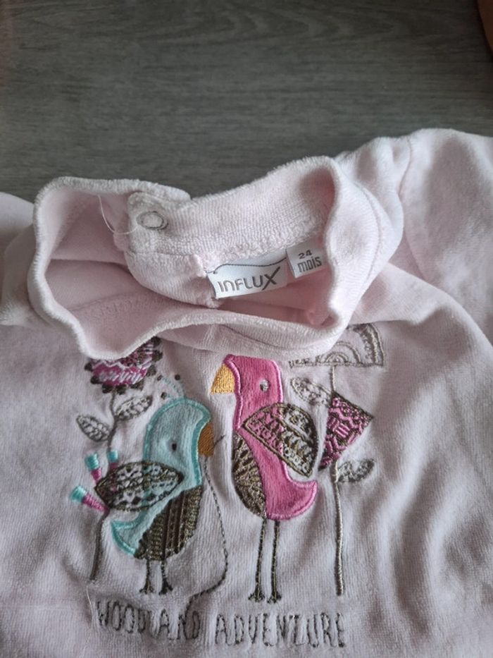 Pyjama 1 pièce velours 24 mois - photo numéro 3
