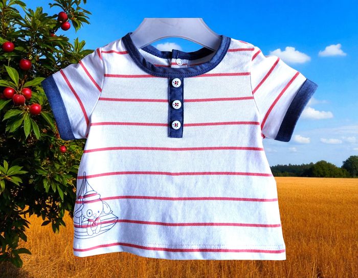 SERGENT MAJOR - NEW - 2P BÉBÉ GARCON SALOPETTE SHORT + TEE-SHIRT ASSORTI 1M - photo numéro 5