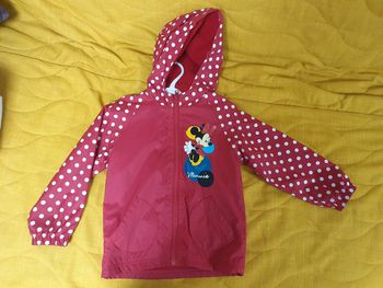 Veste de pluie fourrée Disney Minnie 5 ans rouge