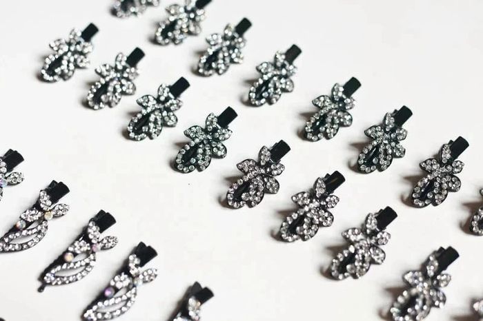 Lot de 40 petites pinces à cheveux avec strass