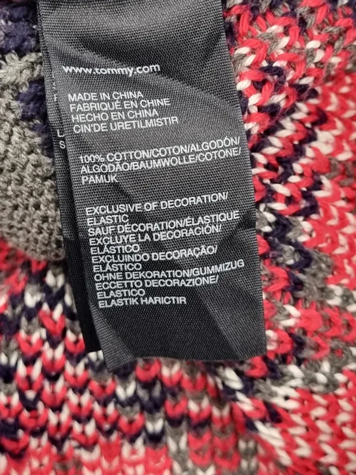 Robe pull grise à motifs géométriques Tommy Hilfiger – Taille XS Femme (mesures en photos) - photo numéro 6