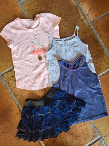 Lot de 4 articles été fille 4ans ikks orchestra