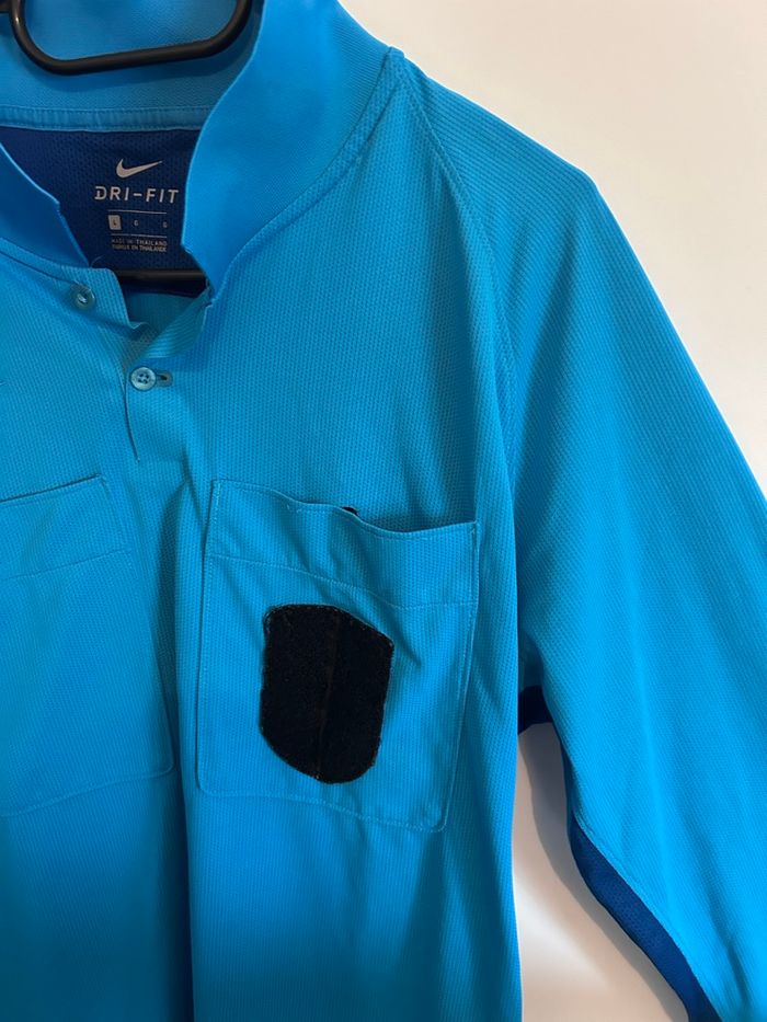 Maillot Arbitre Nike Bleu - Manches Longues - Taille L - Rare - photo numéro 6