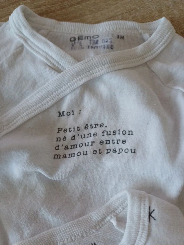 Lot de 4 bodies Gémo - photo numéro 4