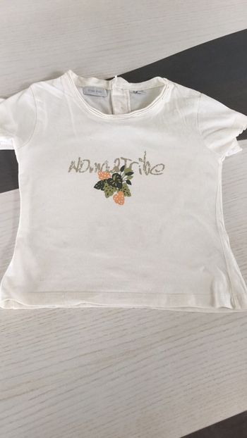 TEE shirt crème 5 ans Kiabi