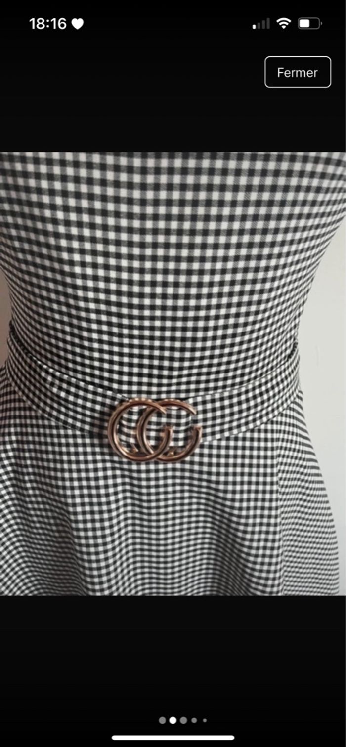 Robe à carreaux avec ceinture intégré taille M de chez Miss One neuve - photo numéro 2