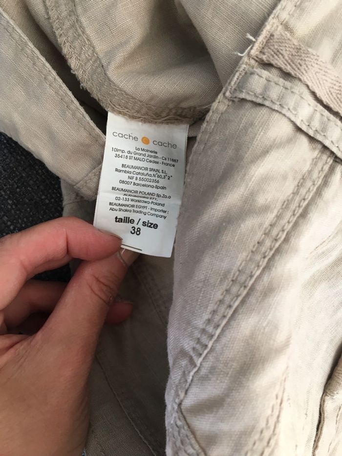 Pantalon beige Cache Cache taille 38 - photo numéro 6