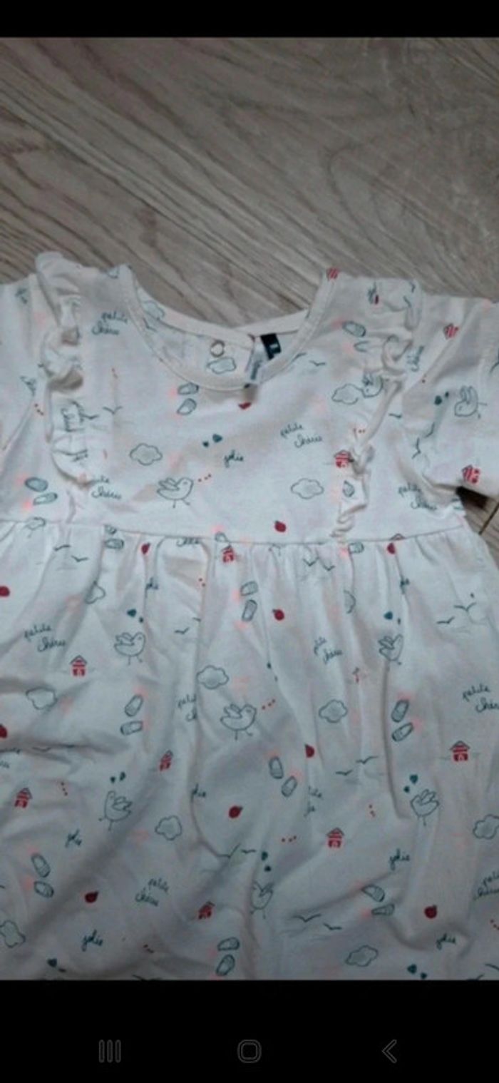 Robe manches courtes 3pommes 12 mois 80cm 👻 - photo numéro 2