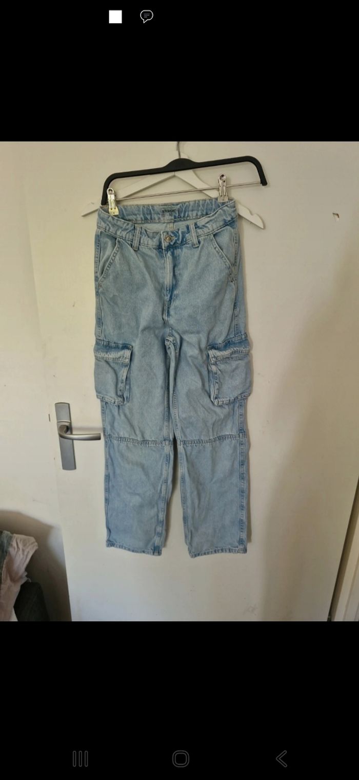 Jean cargo bleu