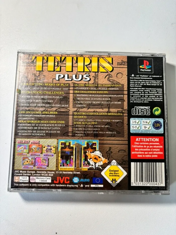 Jeux Sony PlayStation 1 tetris plus en boîte - photo numéro 2