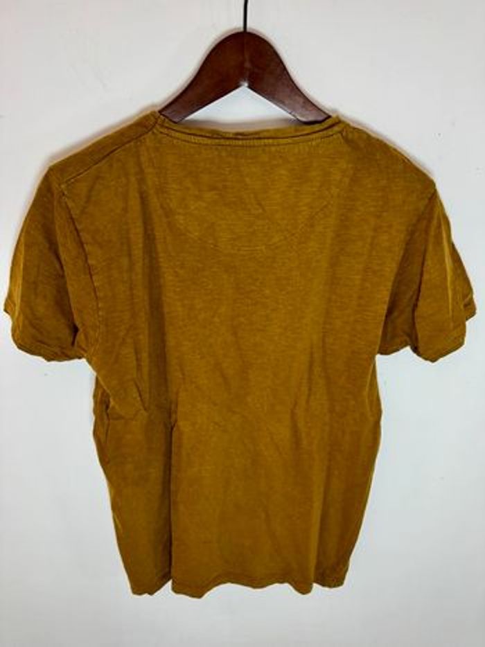 T-shirt homme Selected S moutarde coton poche – basique tendance - photo numéro 6