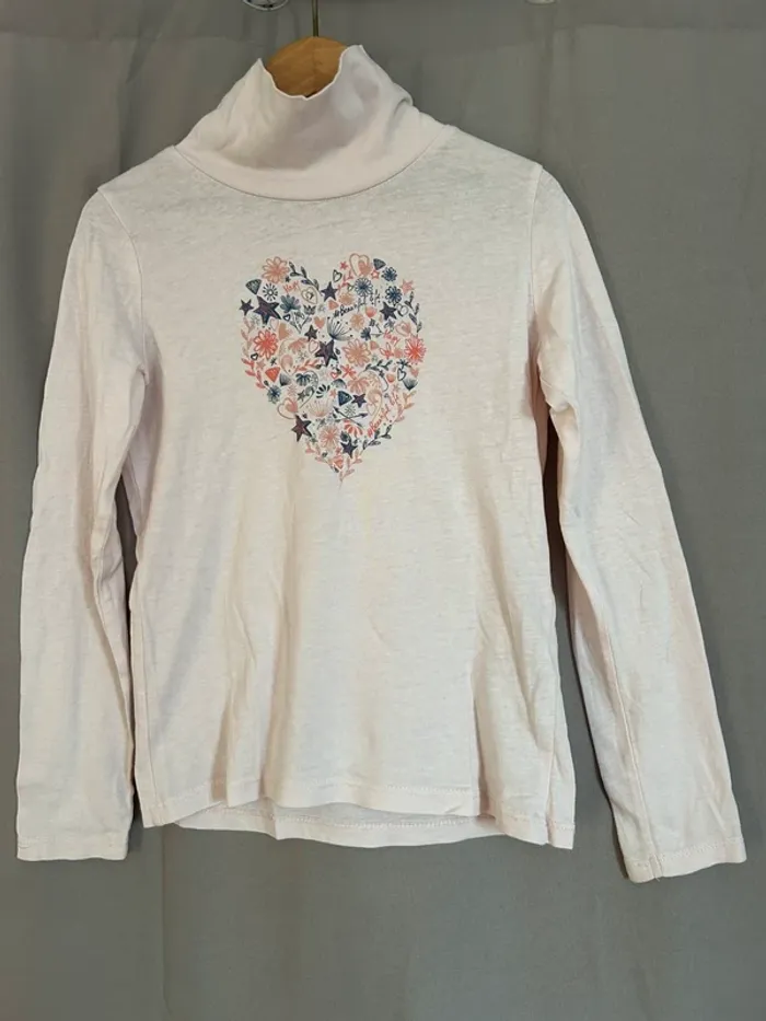 Sous pull rose pale 8 ans in extenso
