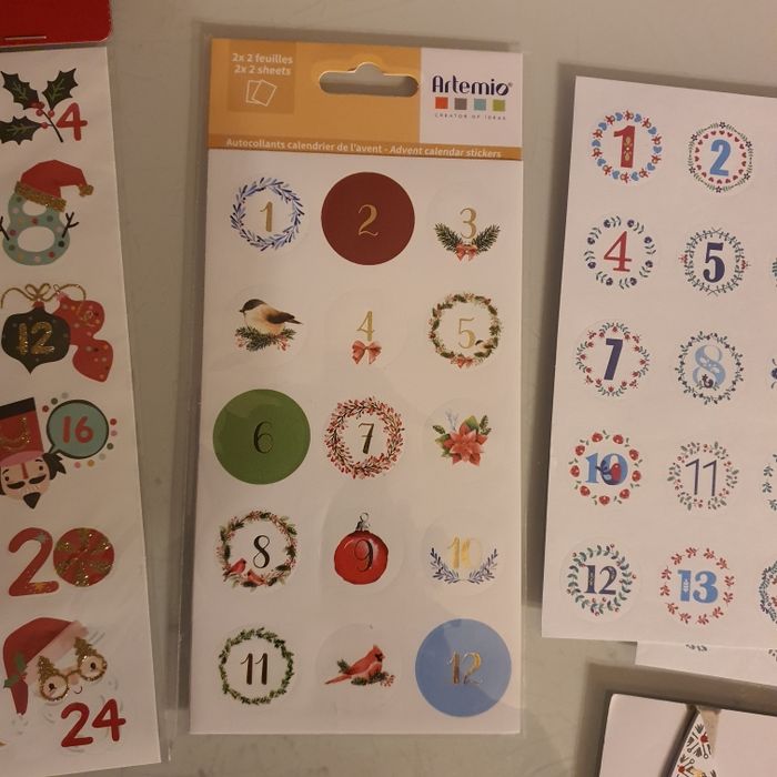 Lot chiffres de l'avent pour calendrier Noël - photo numéro 4