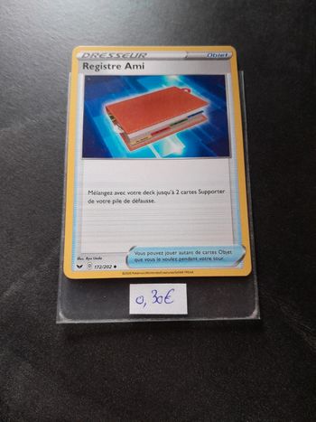 Carte Pokémon Registre Ami 172/202
