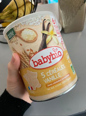 Céréales en poudre babybio vanille