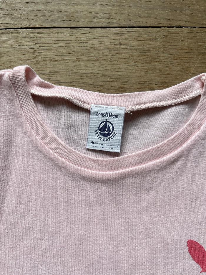 Tee-shirt rose Petit Bateau 6 ans - photo numéro 3