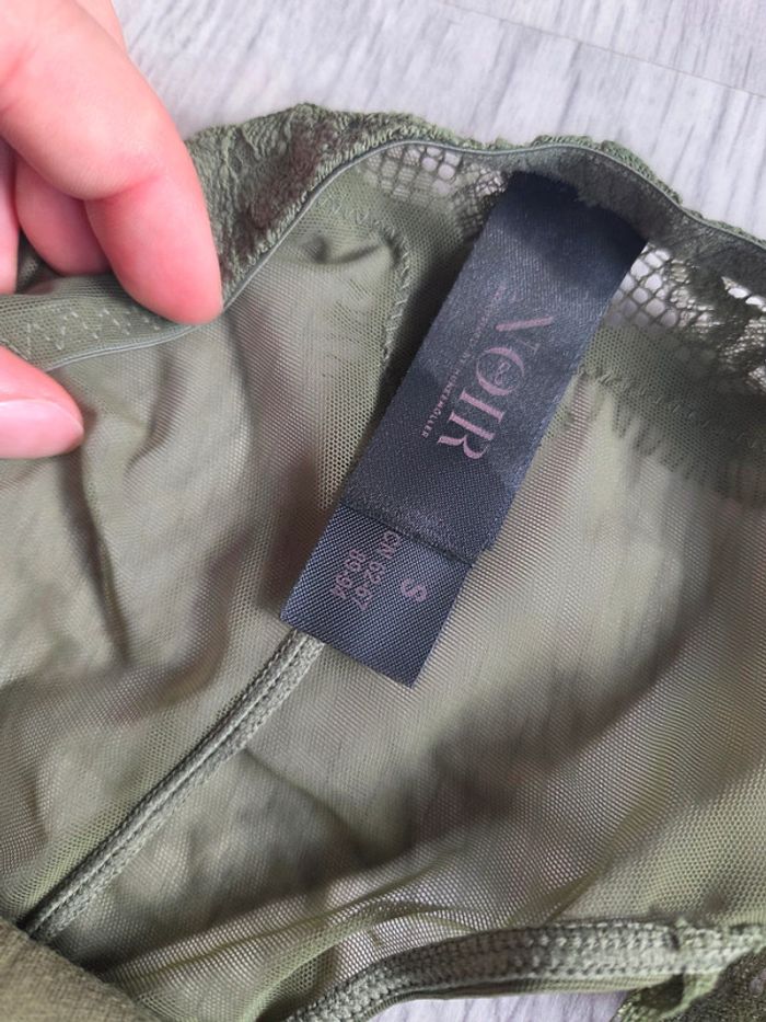 Ensemble lingerie Hunkemoller kaki - haut 85c / bas s - neuf sans étiquette - photo numéro 4