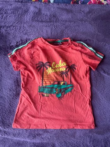 T-shirt manches courtes garcon thème cuba havana Sergent major taille 4 ans