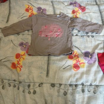 T-shirt manches longue gris avec arbre