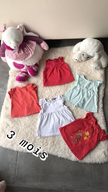5 Tee shirt fille 3 mois